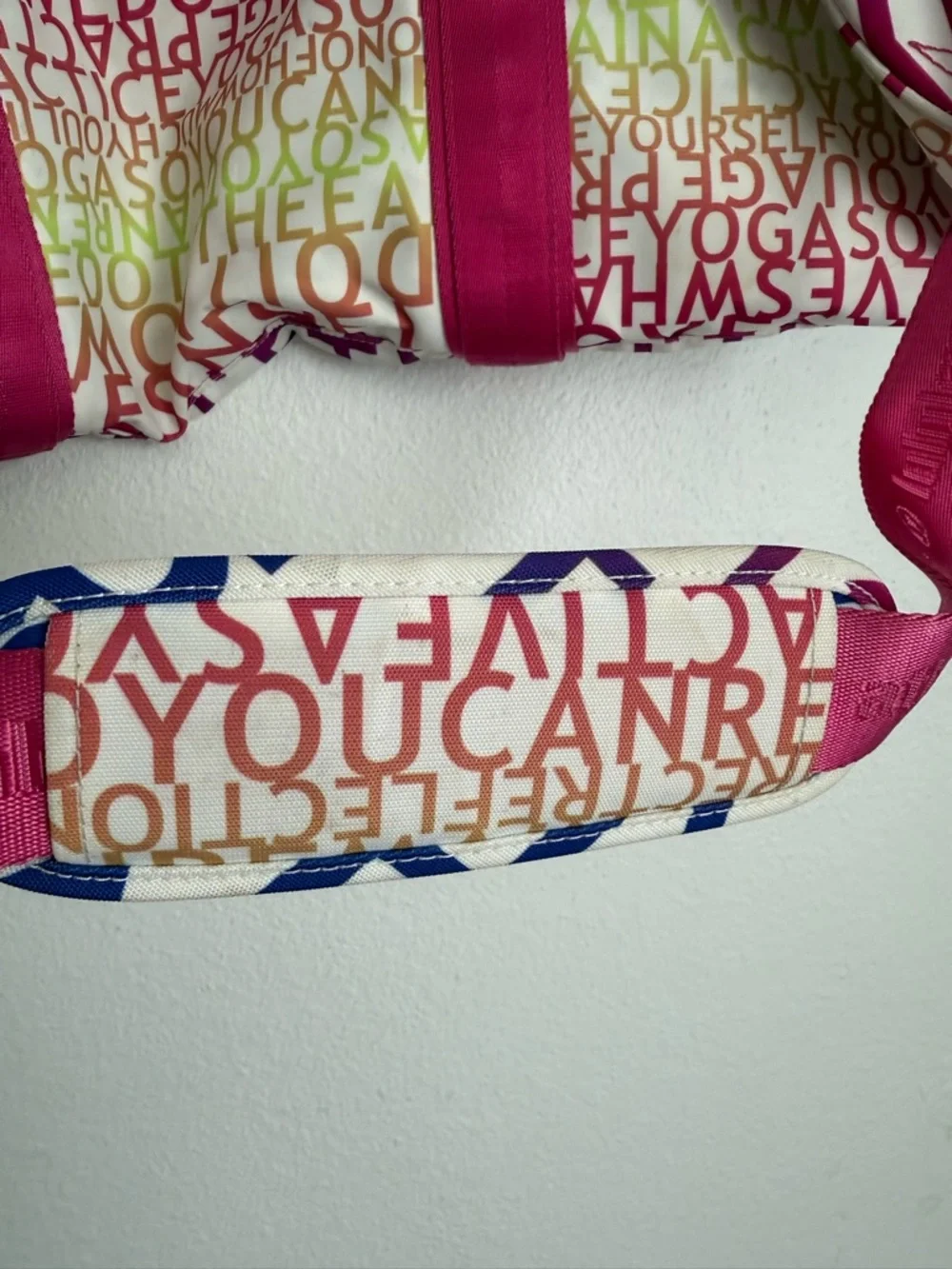 lululemon athletica Pink Multi Letter-Print Travel Duffel Bag - Picture 5 of 13